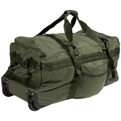 Mil-Tec Combat Carrying Duffel With Rolls Olive from B&Q