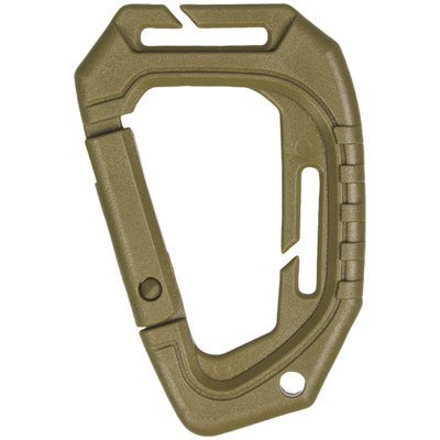 B&Q -  Tactical Carabiner Molle Set Of 2 Coyote