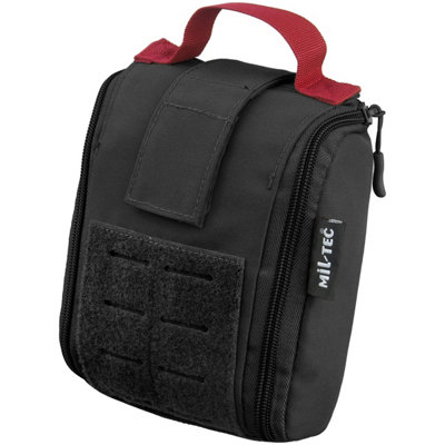 Mil-Tec Individual First Aid Kit Laser Cut Pouch Black from B&Q