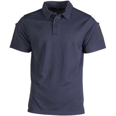 Mil-Tec Quick Dry Men's Short Sleeve Polo Dark Blue Size Medium from B&Q
