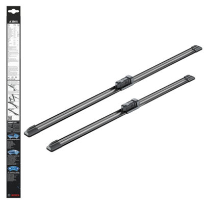 Bosch Aerotwin Flat Wiper Blade Set 24" 600mm & 20" 500mm A298S 3397007298 X2 from B&Q