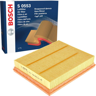 Bosch Air Filter F026400553S0553 Improves Fuel Efficiency Optimized Airflow from B&Q