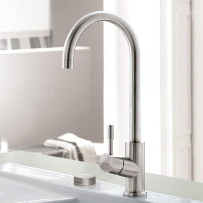Villeroy & Boch Umbrella Stainless Steel Kitchen Mixer Tap from B&Q