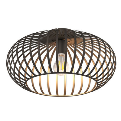 B&Q -  Luminosa Max Semi Flush Ceiling Light Rust Colored 1X E27