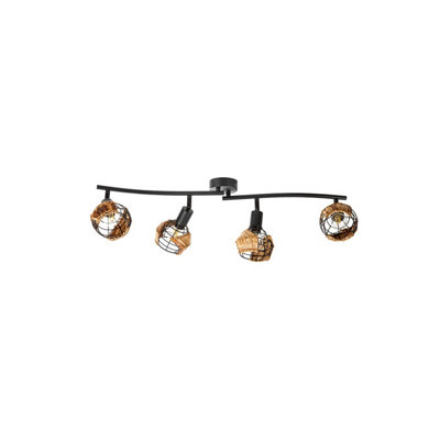 Luminosa Lighting Luminosa Java Ceiling Spotlight Bar Black 4X E14 from B&Q