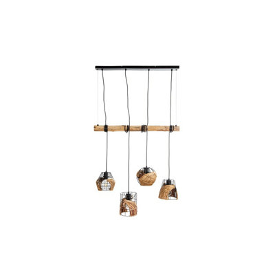 Luminosa Lighting Luminosa Java Bar Pendant Ceiling Light Black 4X E27 from B&Q