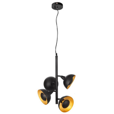 Luminosa Lighting Luminosa Satellite Multi Arm Pendant Ceiling Light Matt Black 4X E14 from B&Q