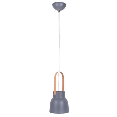 Luminosa Lighting Luminosa Marike Dome Pendant Ceiling Light Grey 1X E27 from B&Q