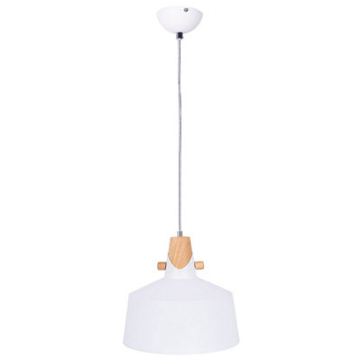 Luminosa Lighting Luminosa Melena Dome Pendant Ceiling Light White 1X E27 from B&Q