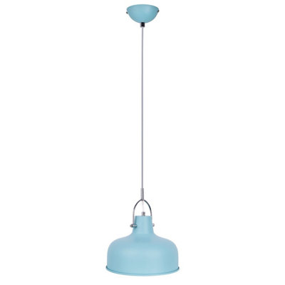 Luminosa Lighting Luminosa Romi Dome Pendant Ceiling Light Blue 1X E27 from B&Q