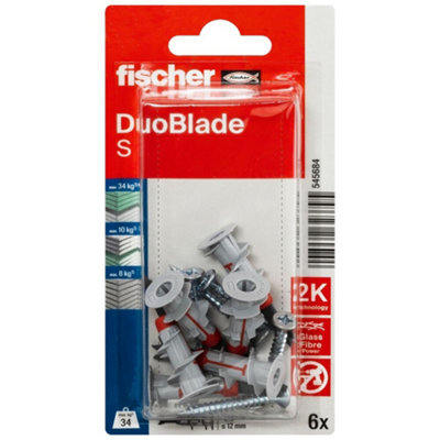 Fischer 545684 DuoBlade Drywall anchor set: self-drilling and Univ... - Image 3