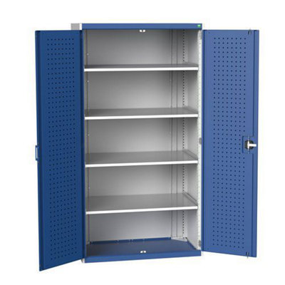 Perforated Door Tool Storage Cupboard With 4 Shelves. from B&Q