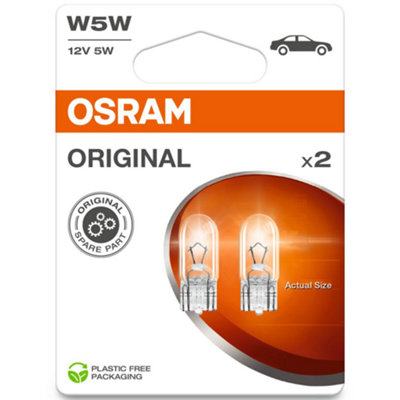 Osram W5W 501 12V 5W Capless Side Light Number Plate Interior Car Bulbs