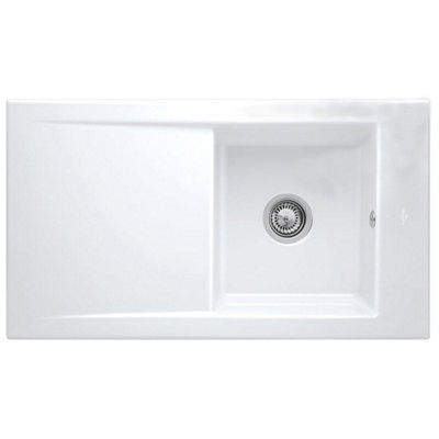 Villeroy-Boch Villeroy & Boch Timeline 501.0 Bowl Ceramic Kitchen Sink900 X 510 X 220 mmNo Waste Included from B&Q