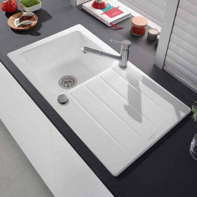 Villeroy & Boch Architectura 50 Inset Single-Bowl Ceramic Kitchen Sink 860X510mm (No Waste) from B&Q