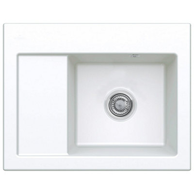 Villeroy-Boch Villeroy & Boch Subway 45 Ceramic 1-Bowl Kitchen SinkLeft-Hand DrainerWhite (No Waste) from B&Q