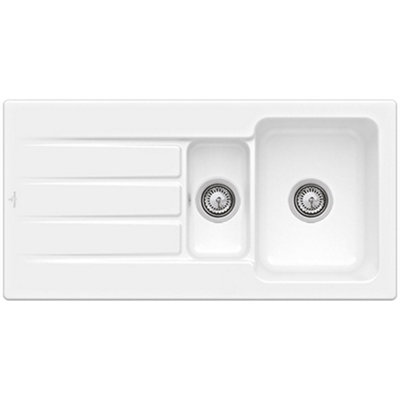 Villeroy & Boch Architectura 60Xr 1.5 Bowl Ceramic Inset Kitchen Sink1000 X 510 X 220mmWhite from B&Q