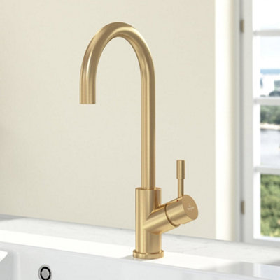 Villeroy & Boch Umbrella Stainless Steel Kitchen Mixer Tap from B&Q