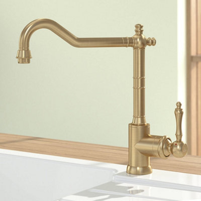 Villeroy & Boch Avia Brushed Stainless Steel Kitchen Mixer Tap from B&Q