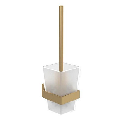 B&Q -  Elements Striking Toilet Brush Set Brushed Gold