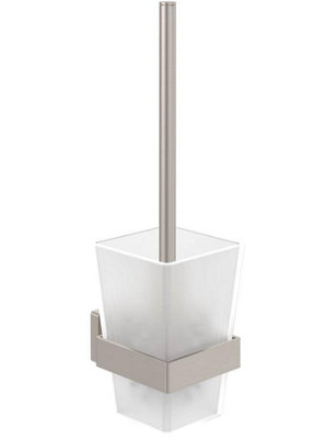 Villeroy & Boch Elements Striking Toilet Brush Set Matt Brushed Nickel from B&Q