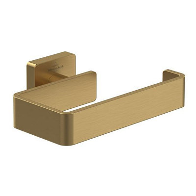 B&Q -  Elements Striking Toilet Roll Holder Brushed Gold