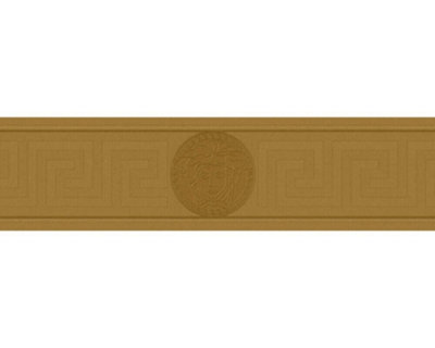 As Creation Versace 5 Greek Medusa Motif Gold Metallic Wallpaper Border 935222 from B&Q