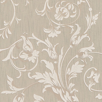 As Creation Bricoflor Non-Woven WallpaperPattern WallpaperDamask In BeigeCream10,05 X 0,53 M from B&Q
