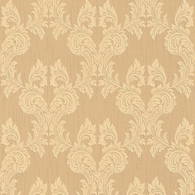 As Creation Bricoflor Non-Woven WallpaperPattern WallpaperDamask In BeigeCreamOrangeTerracotta10,05 X 0,53 M from B&Q