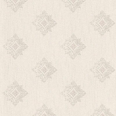 As Creation Bricoflor Non-Woven WallpaperPattern WallpaperDamask In BeigeCreamGrey10,05 X 0,53 M from B&Q