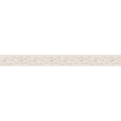 As Creation Beige Flower Cottage Style Ivory Wallpaper BorderWashable Self Adhesive Vinyl Wallpaper Border from B&Q