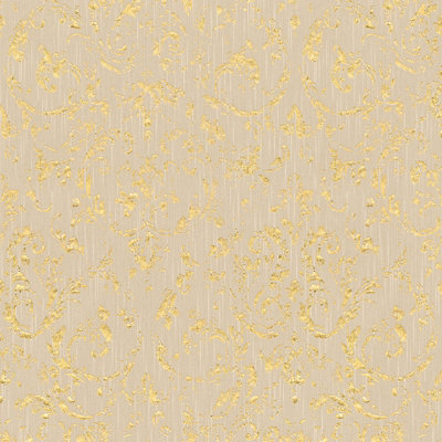 As Creation Bricoflor Non-Woven WallpaperPattern WallpaperDamask In BeigeCreamGrey10,05 X 0,53 M from B&Q
