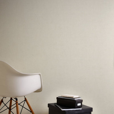 B&Q -  Havana Cream Metallic Texture Textured Wallpaper