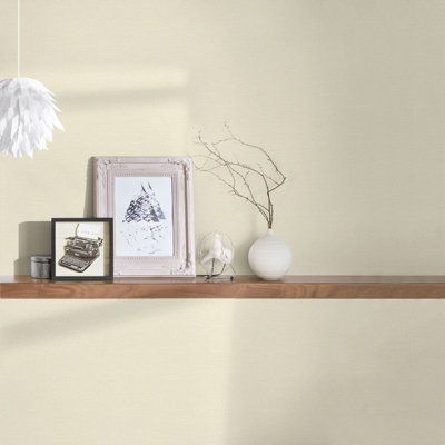 As Creation Bricoflor Non-Woven WallpaperPlain Wallpaper In BeigeCream10,05 X 0,53 M from B&Q