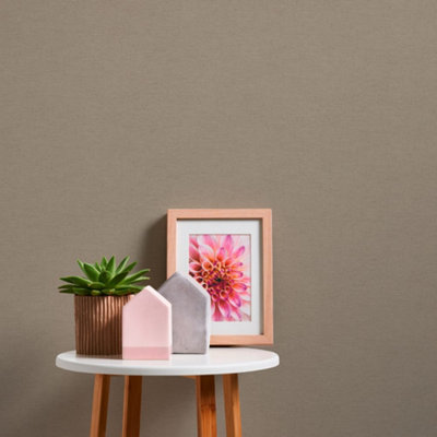 B&Q -  Havana Beige Brown Plain Texture Textured Wallpaper