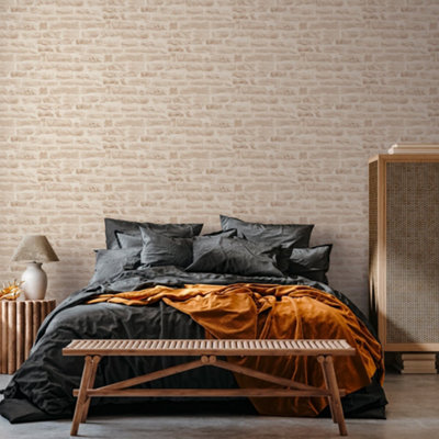 Galerie Beige Rocky Retreat Motif Wallpaper from B&Q