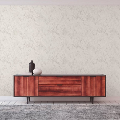 Galerie Silver Grey Gentle Beauty Motif Wallpaper from B&Q