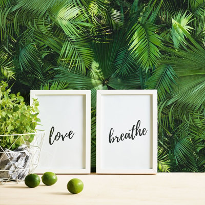 As Creation Bricoflor Jungle Leaves Wallpaper Green Tropical Wallpaper With Large Leaves Palm Leaf Wallpaper 10.05 X 0.53 M from B&Q