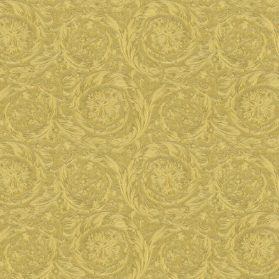 As Creation Bricoflor Gold Baroque Floral Effect Wallpaper Non-Woven Vinyl Wallpaper With Straight Match 32Cm 10.05 X 0.70 M from B&Q