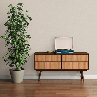 As Creation Bricoflor Non-Woven WallpaperPlain Wallpaper In Beige10,05 X 0,53 M from B&Q