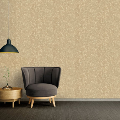Galerie Absolutely Chic Beige Brown Metallic Distressed Geometric Texture Smooth Wallpaper from B&Q