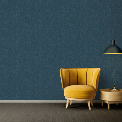 Galerie Absolutely Chic Blue Grey Metallic Distressed Geometric Texture Smooth Wallpaper from B&Q