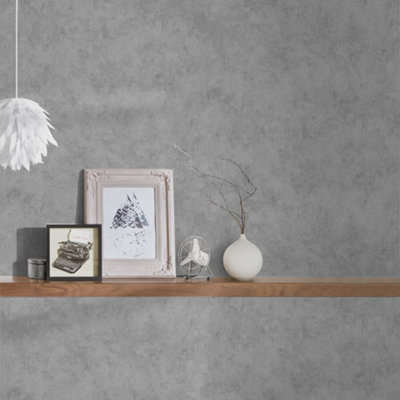 Galerie Horizon Grey Mottled Texture Wallpaper from B&Q