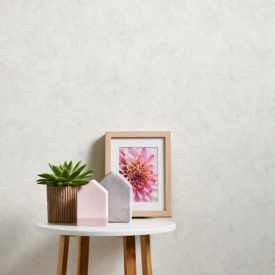 Galerie Horizon White Mottled Texture Wallpaper from B&Q