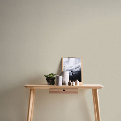 Galerie Havana Greige Plain Texture Textured Wallpaper from B&Q