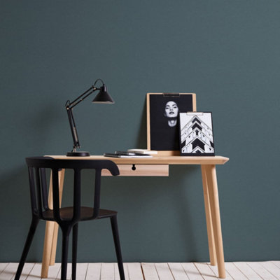 B&Q -  Havana Dark Blue Plain Texture Textured Wallpaper
