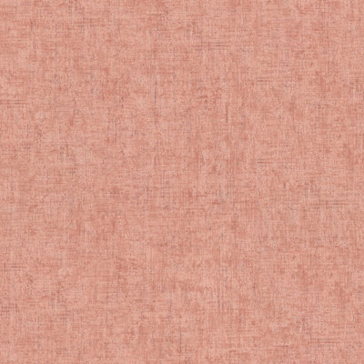As Creation Bricoflor Plain Unicolour Pink Textured Wallpaper With Peachy Tones Textured Pink Wallpaper 10.05 X 0.53 M from B&Q