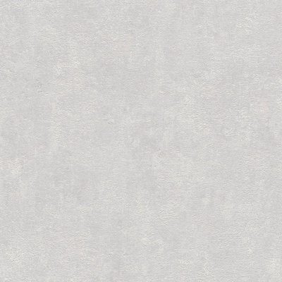 As Creation Bricoflor Non-Woven WallpaperPlain Wallpaper In GreyWhite10,05 X 0,53 M from B&Q