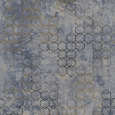 As Creation Bricoflor Non-Woven WallpaperLuxury Wallpaper In BlueGreySilver10,05 X 0,53 M from B&Q