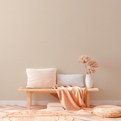 As Creation Bricoflor Non-Woven WallpaperPlain Wallpaper In Beige10,05 X 0,53 M from B&Q